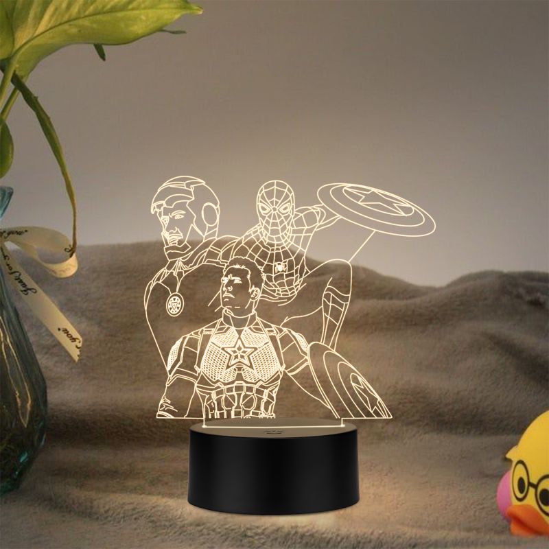 Avengers Character's From Endgame Design Night Lamp